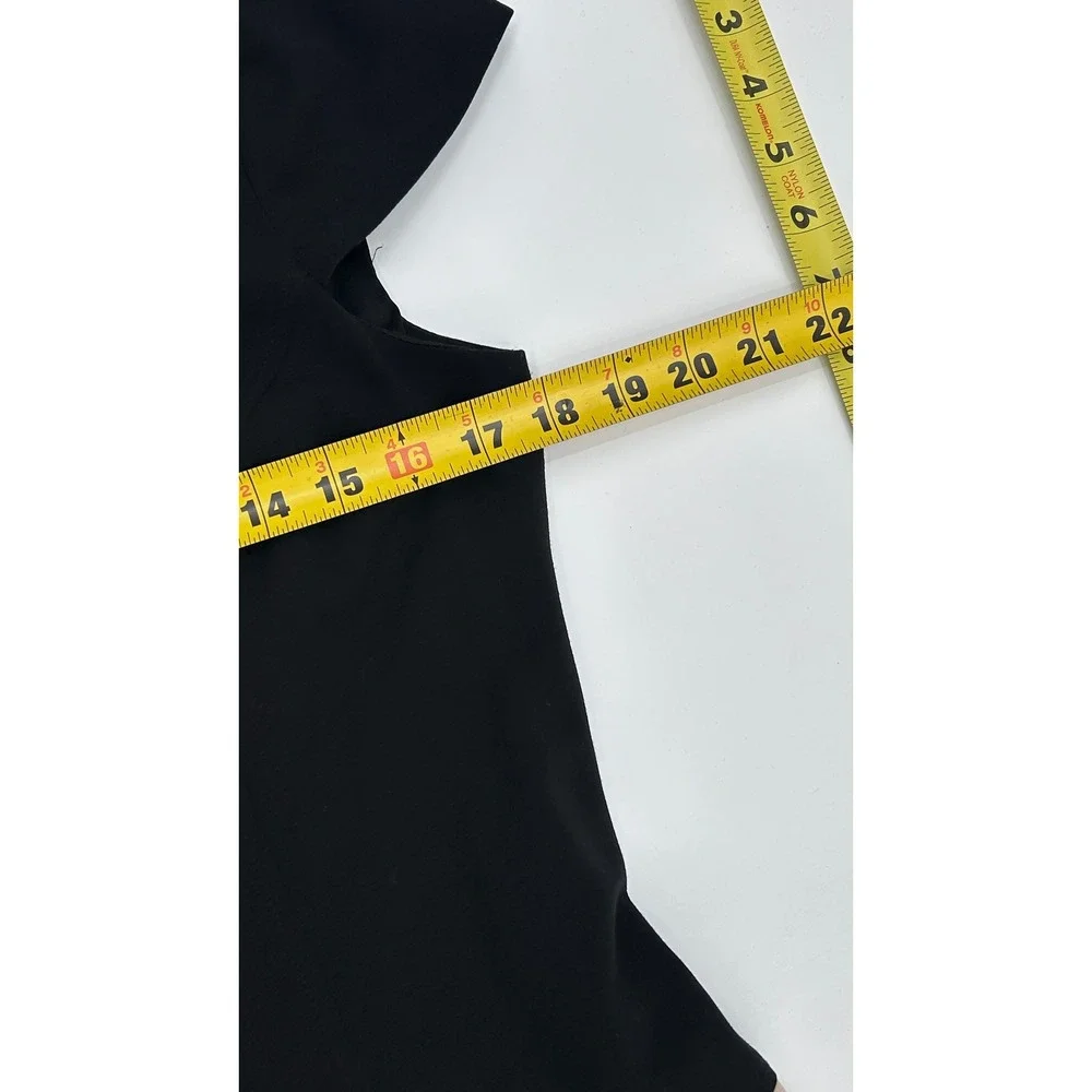 Anne Klein Women Black Tan Colorblock Cap Sleeve Fit Flare Dress Size 10 Career - Picture 6 of 8